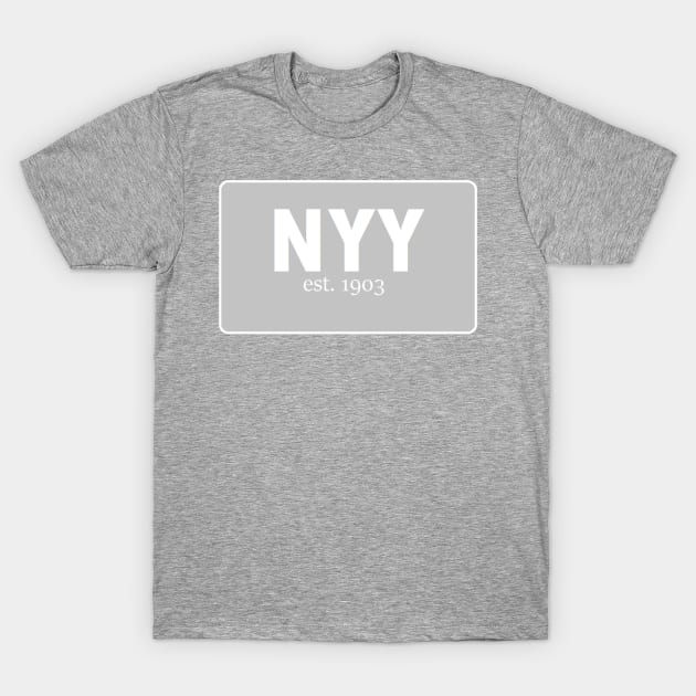 Clean, Classic New York Yankees Design T-Shirt by Bleeding Yankee Blue